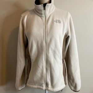 The North Face Jacket cream/brown size medium